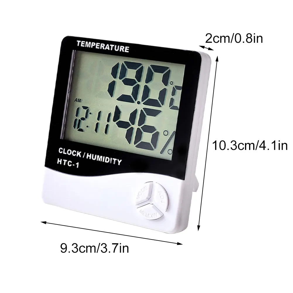 

LCD Digital Hygrometer Indoor Thermometer Digital Humidity Thermometer with Alarm Clock Home Kitchen Meter Thermometer