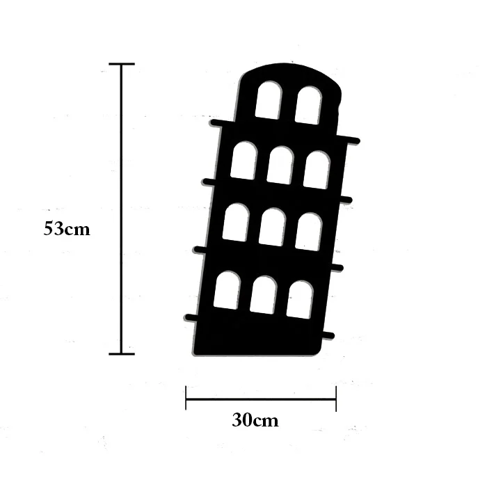 

Pisa Tower Metal Wall Table