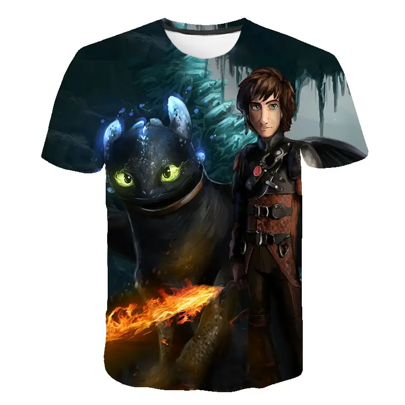 Футболка с объемным принтом Как приручить дракона Детская футболка беззубый