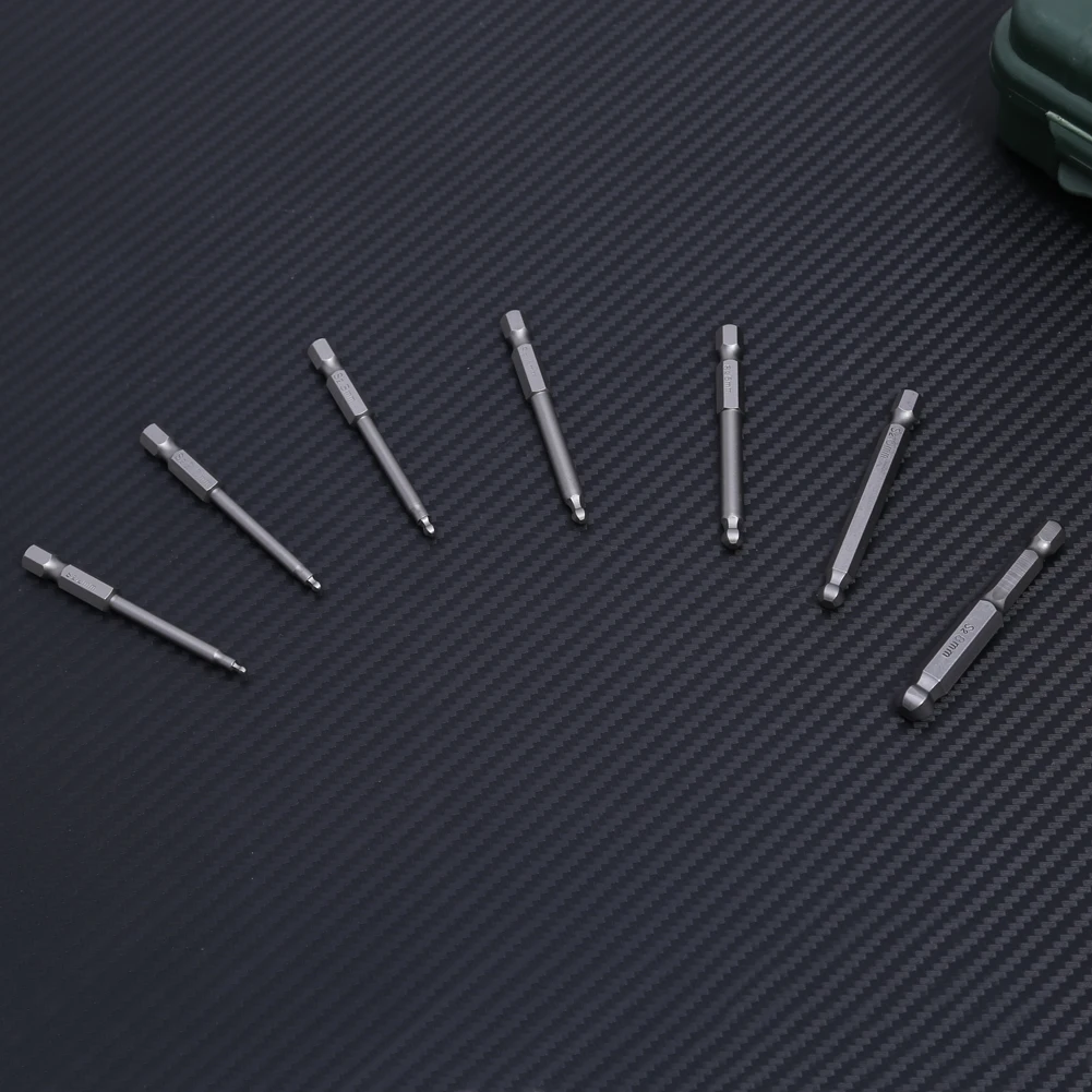 7 шт. магнитные S2 стальные шаровые наконечники шестигранные отвертки набор