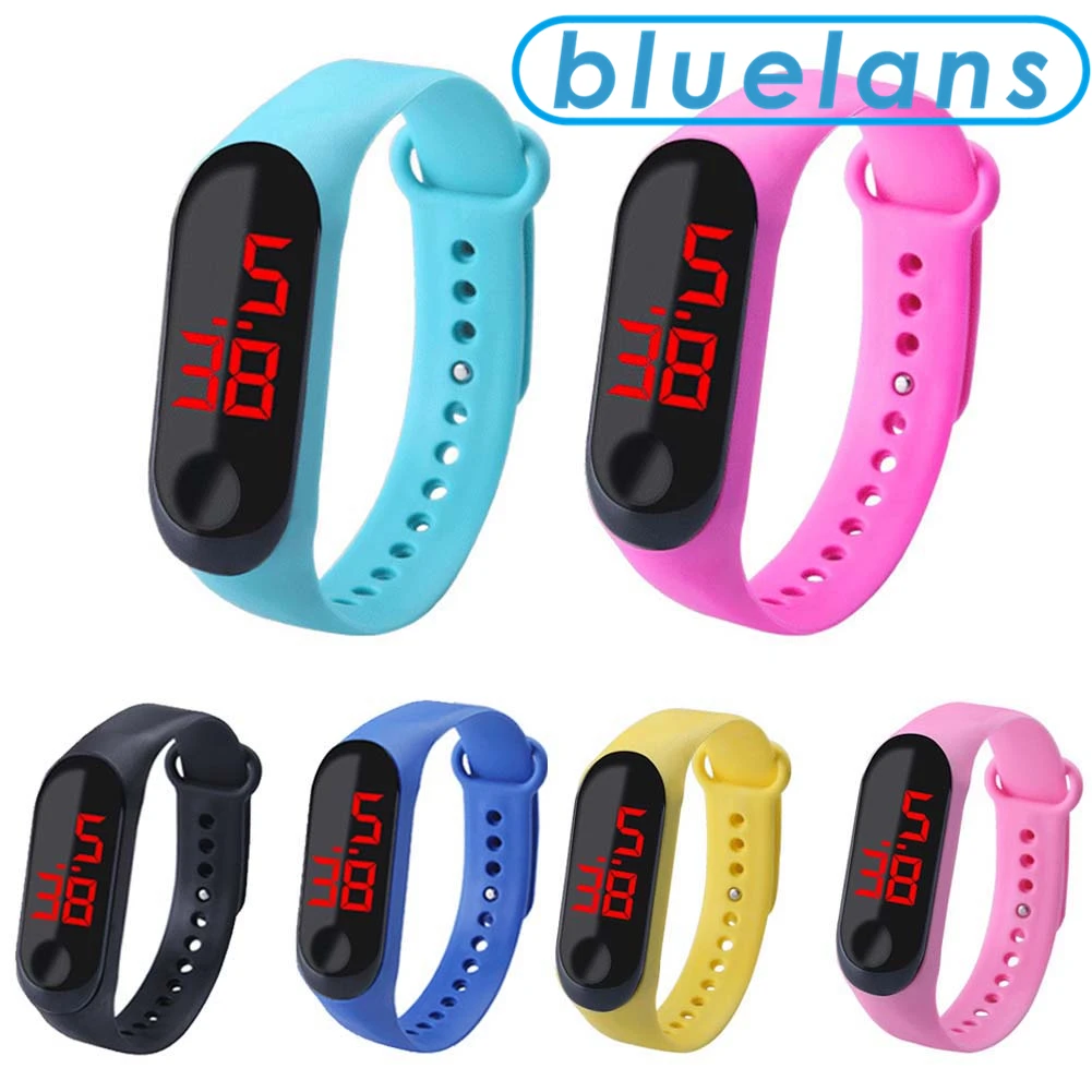 

Electronic Digital Watch Adjustable Strap Button Control LED Display WristBand Smart Bracelet Children's Gifts Mi Band 4/3