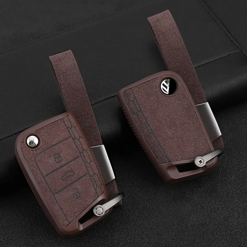 Замшевый ТПУ автомобильный корпус для дистанционного ключа чехол держатель