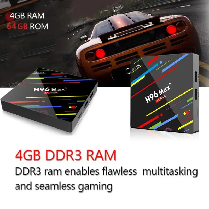 Новинка H96 Max MINI 4 + 64 ГБ Смарт ТВ бокс RK3328 Android 8 1 четырехъядерный WiF/Bluetoothi
