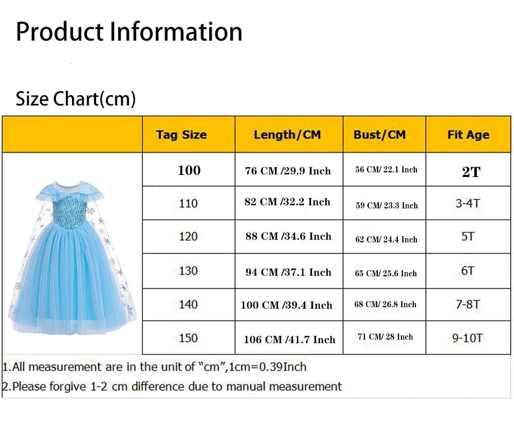 Платья Эльзы для девочек Костюм Анны Детское платье принцессы косплея Платье