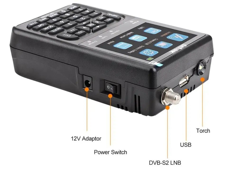 SATLINK SP-2100 HD Sat Finder acm backlight DVB S2 ws6933 MPEG-2/4 Digital Satellite Meter with 3.5 Inch LCD Screen | Электроника