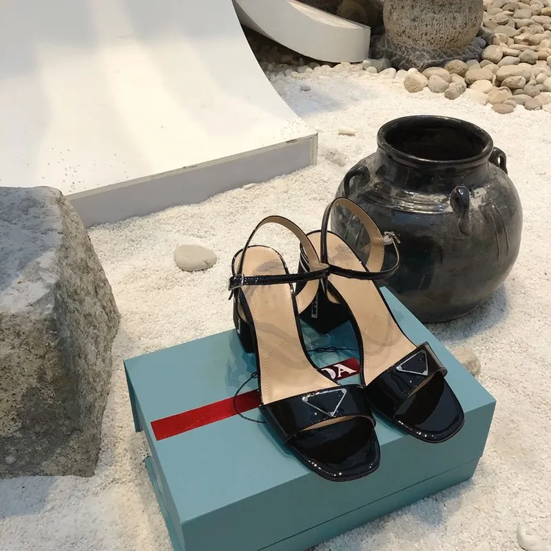 

Patent Leather Woman Sandals High Heel Fashion Dance Party Ladies Pumps Luxury Designer Wedding 2020 New Summer Woman Shoes