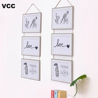 triple wall mounted wooden photo frame decoration wall hanging photo frame wall decoration picture wall partner pendant