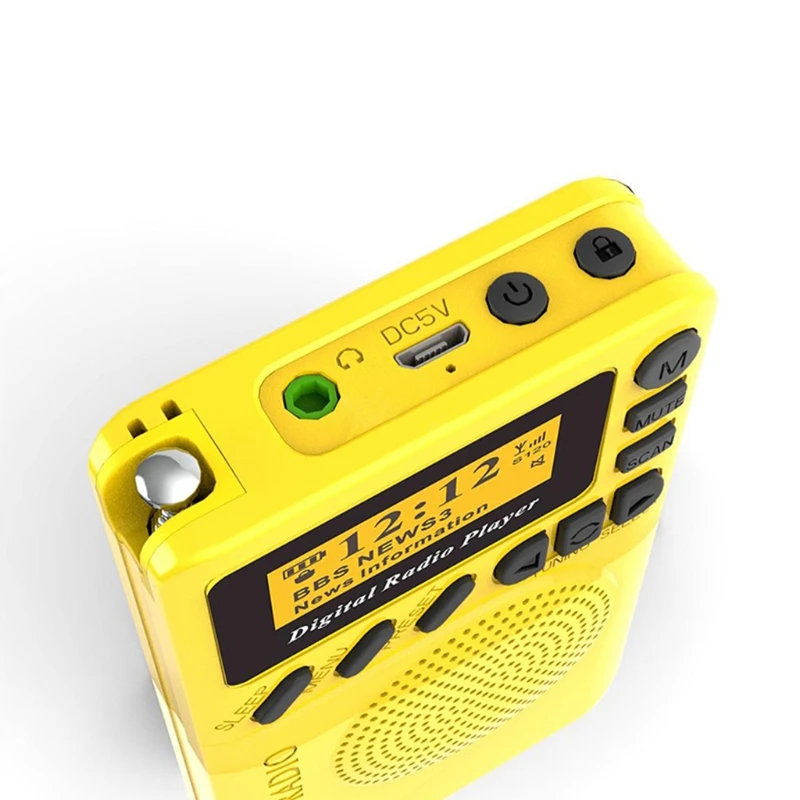 Портативный MP3 плеер Mini DAB цифровое радио FM цифровой демодулятор Built in динамик для