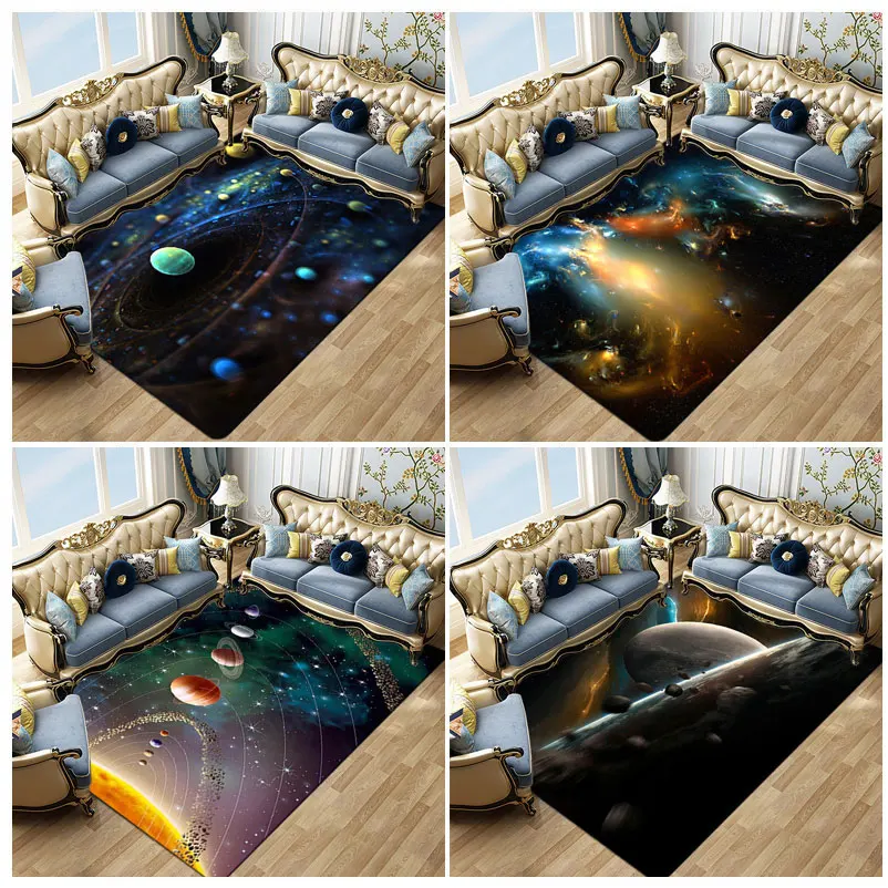

3D-печать с рисунком звездного неба, коврик для гостиной, коврик для спальни, коврик для крыльца