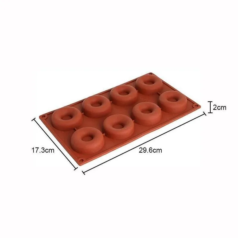 

Donut Mold Doughnut Mold DIY Cake Mould Chocolate Cookies Mold Non-stick Baking Donut Silicone Molds Kitchen Candy Cake Tools