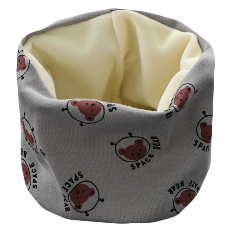 Новый осенне зимний хлопковый шарф для девочек Детский плюшевый шарфы с круглым