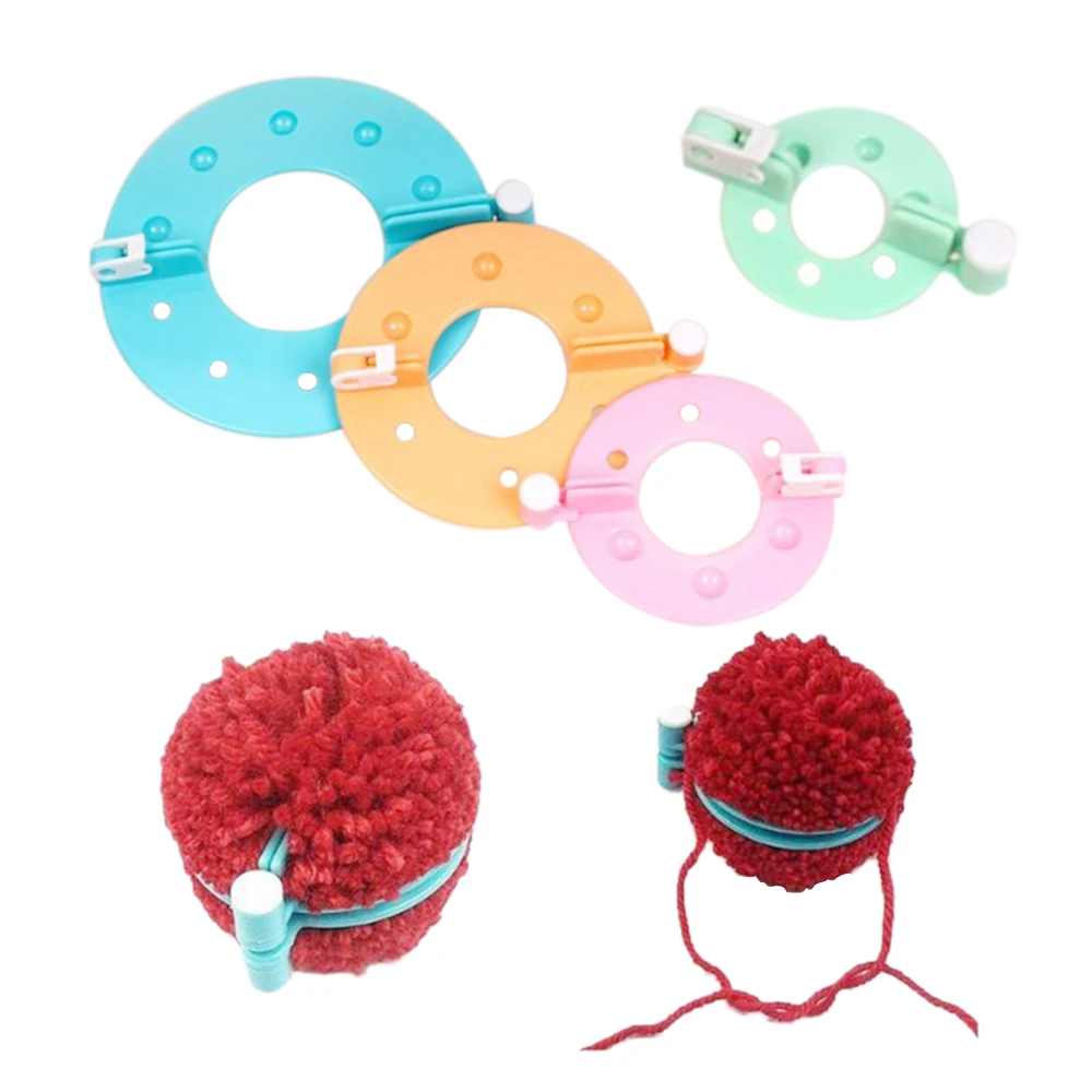 4 размера помпон для изготовления пушистых шариков ткацкая игла рукоделия