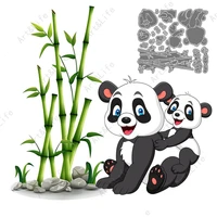 cute panda hot new metal cutting dies stencils for making scrapbooking album fathers day birthday card embossing cut die