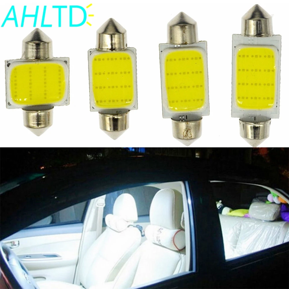 2 шт 12SMD Белая Гирлянда из початков купольные лампы для чтения 31 мм 36 мм 39 мм 42 мм 3 Вт светодиодные лампы для освещения салона автомобиля лампы интерьера DC 12 В