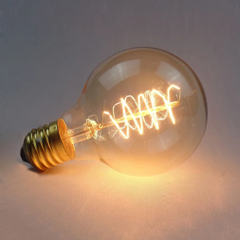 1Pc Retro Edison Filament E27 Light Bulb indoor Lighting Decor T45/G80/A19/T300/T185 Straight Twisted Wire 40W Lamp Bulbs Tubes | Лампы и