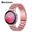 Ремешок из нержавеющей стали для наручных часов, браслет для Samsung Galaxy Watch Active 2 40 мм 44 мм, быстросъемный браслет, розовое золото