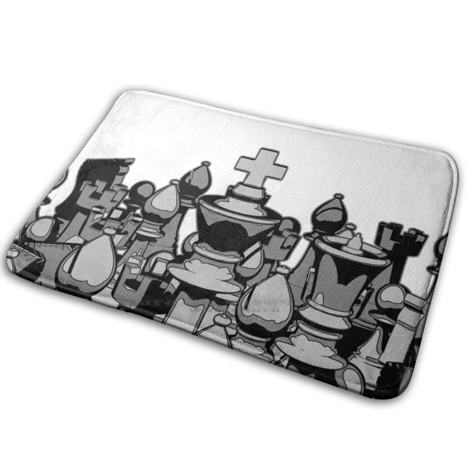 В шахматы толпы коврик ковер анти-скольжение Спальня входная дверь Ретро