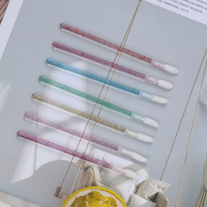 

50Pcs Disposable Eyelash Lipstick Brush Crystal Extension Applicator Cleaner Makeup Tools