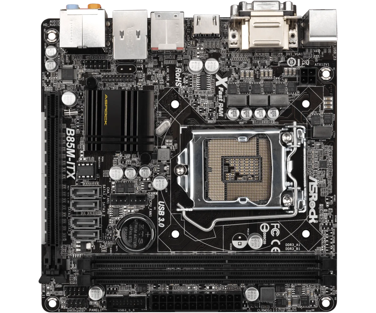 

Для материнской платы ASRock B85M-ITX оригинальная материнская плата слот LGA1150 B85 MINI-ITX HTPC USB3.0 DDR3 SATA3 б/у настольная материнская плата