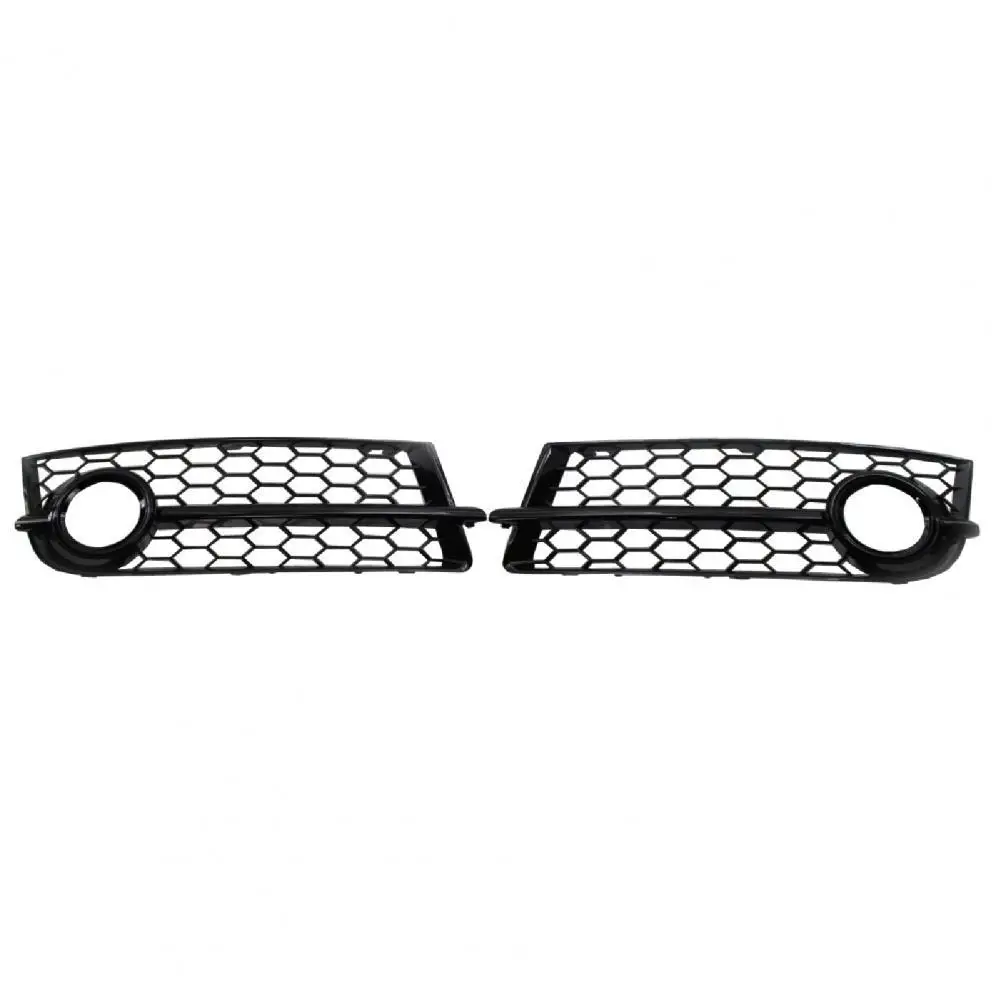 

2Pcs Sturdy Gloss Black Fog Lamp Cover Professional Honeycomb Fog Light Grille Replacement 8J0807682 8J0807681 for Audi TT 07-10
