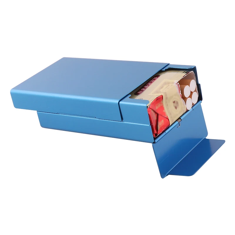 Чехол для сигарет и табака портативный алюминиевый контейнер раздвижная крышка