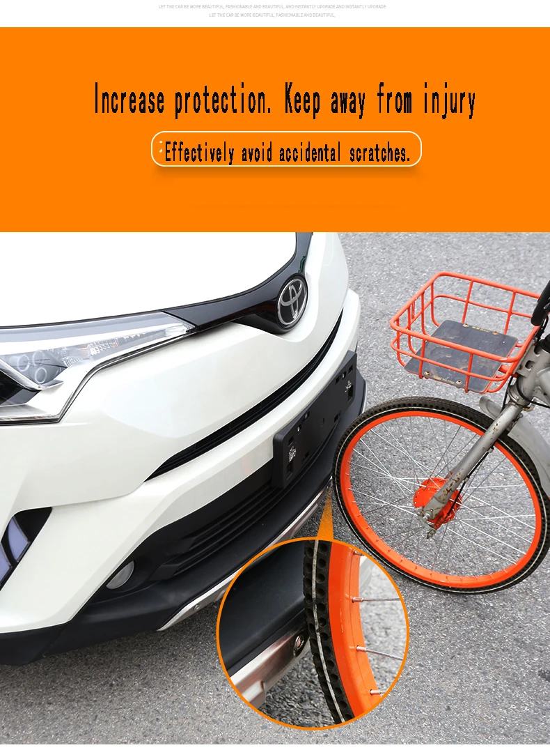 

Car Styling Stainless Steel Front Rear Bumper Protector Guard Skid Plate Sill Cover For Toyota C-HR CHR 2016 2017 2018