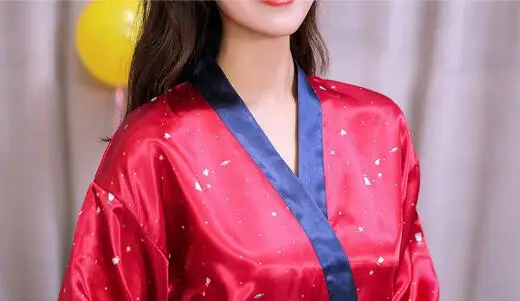 Повседневные халаты для подружки невесты новый сексуальный шелковый халат