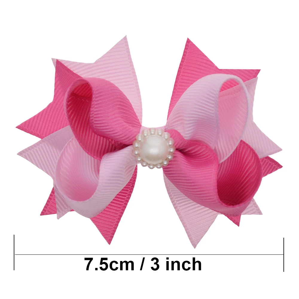 Небольшой двухцветный наборный косичка с бантом для малышей девочек рисунком 10