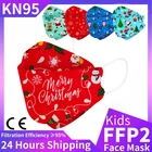 Рождественская маска KN95, детская маска для лица, маска с фильтром для лица, Тканевые маски KN95, детская маска для мальчиков и девочек kf94, Пылезащитная Рождественская маска ffp2