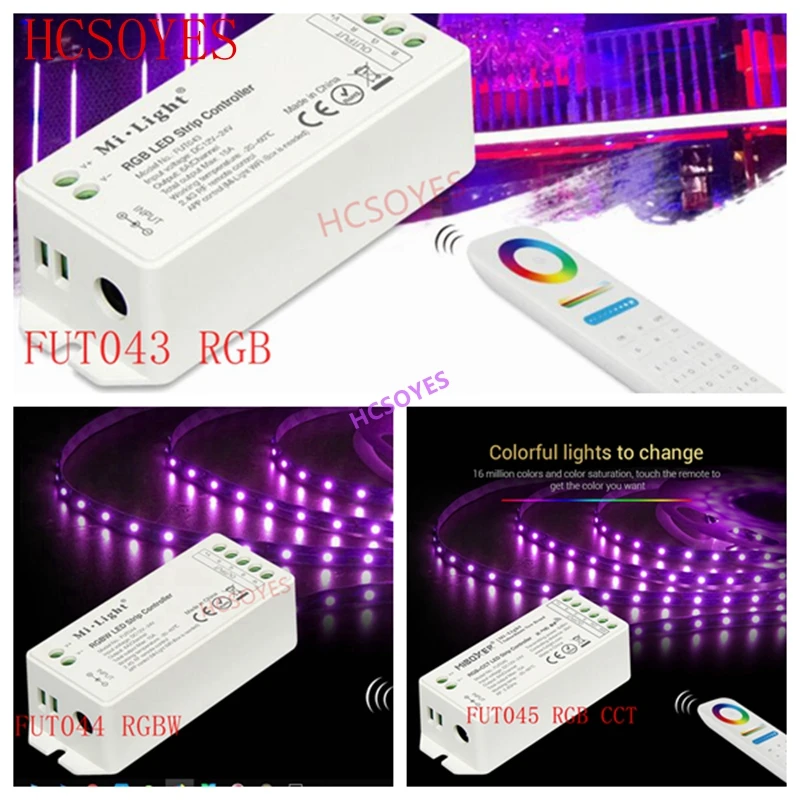 MIlight FUT043 FUT044 FUT045 2,4G RGB контроллер Wifi RGB CCT сенсорный пульт дистанционного управления 12 В~ 24 В RGB/RGBW