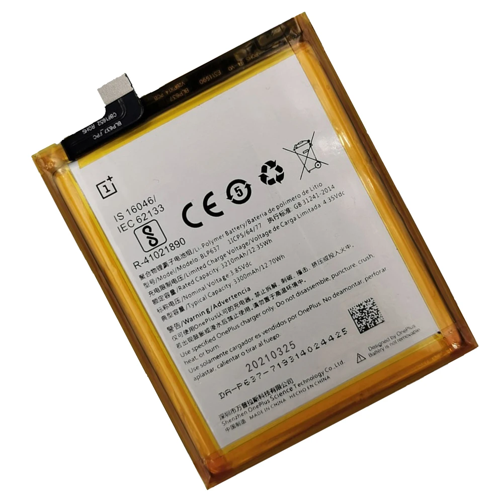 Bater&iacute;a de repuesto Original para tel&eacute;fono OnePlus 7 Pro, 6, 6T, 5, 5T, 3T, 2, 1 +, BLP571, BLP699, BLP613, BLP633, BLP637, BLP657-3