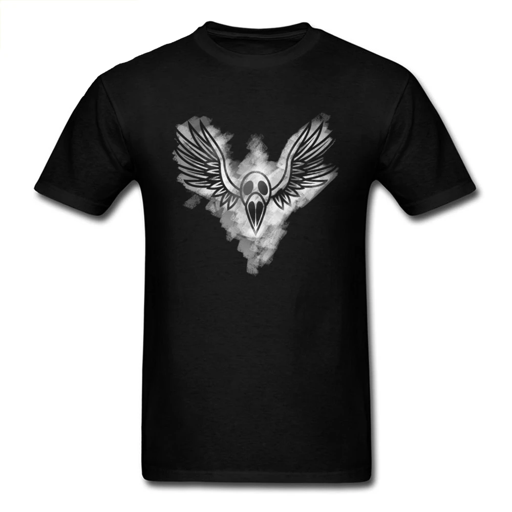 

Crow Bone Wing Tshirts Men Logo T Shirt Custom T-shirt Funky Black Tops Hip Hop Graphic Tees Cotton Fabric Clothes Cool