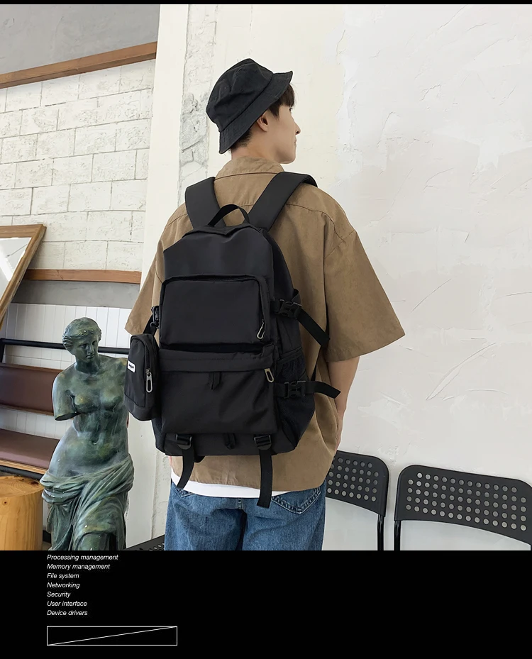 

WZ377 2021 new casual and simple high school student tide brand large capacity female Japanese backpack