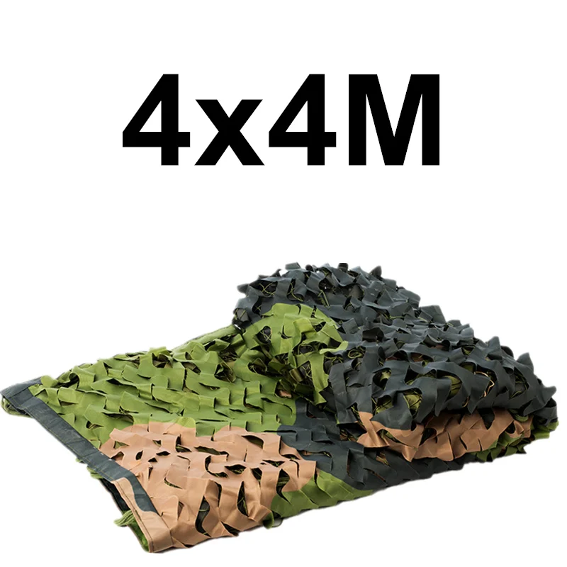 4x4M WELEAD усиленный Лесной Камуфляж 3 цвета камуфляжная сетка Военная униформа для Охота чехол камуфляжной расцветки из плетение тени сада скрывает из сетчатого материала в стиле Вечерние - Цвет: 4x4M