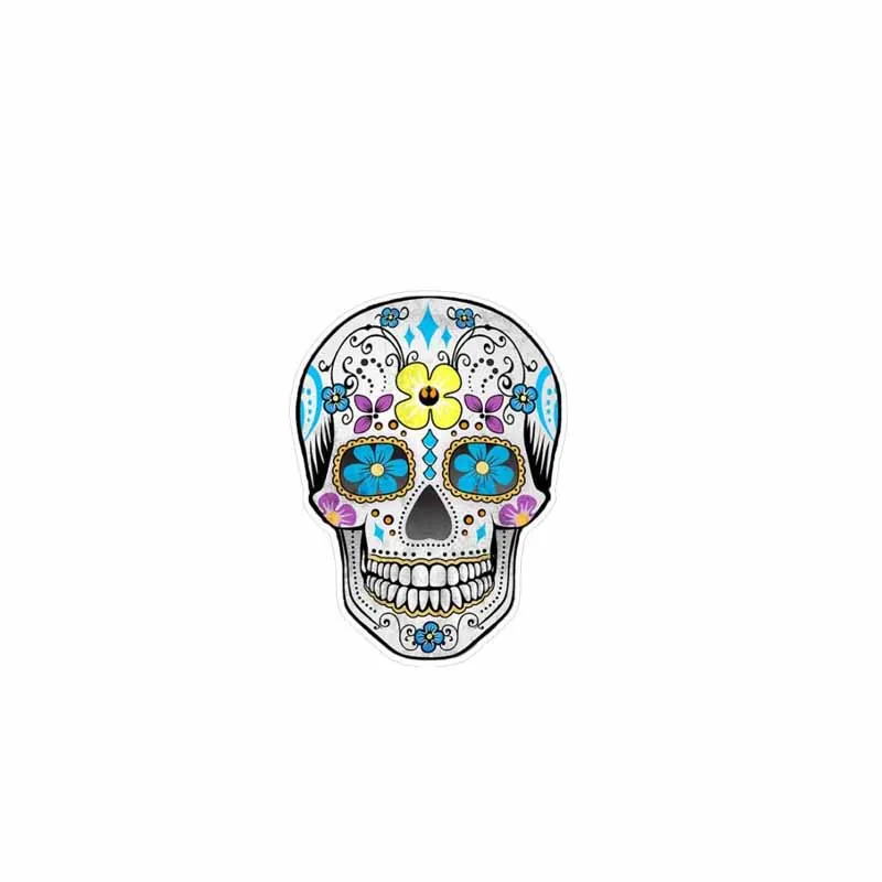 

Personalized Car decal Car Accessories Classic Windows Car Sticker Sugar Skull PVC Reflective Decal 9.6CM*13CM