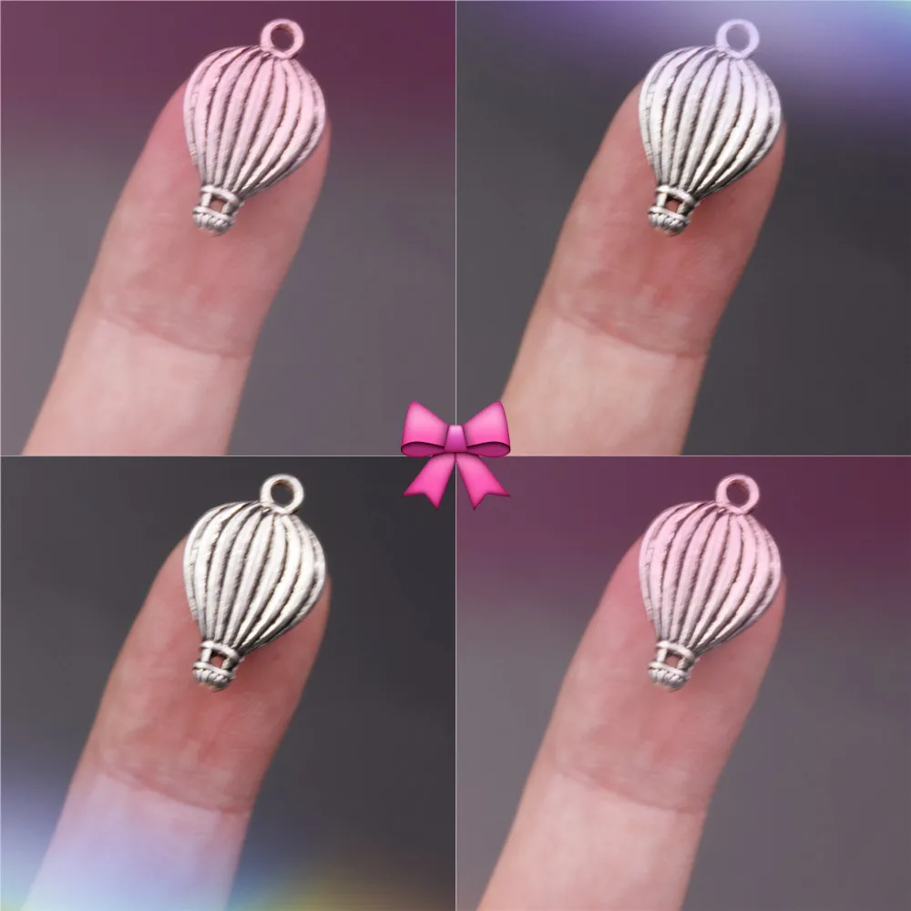 10 шт посеребренный Ретро горячий воздушный шар Шарм Сплав подвесной браслет