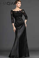 elegant plus size mother of the bride dresses a line scoop black lace long mother evening gowns custom made