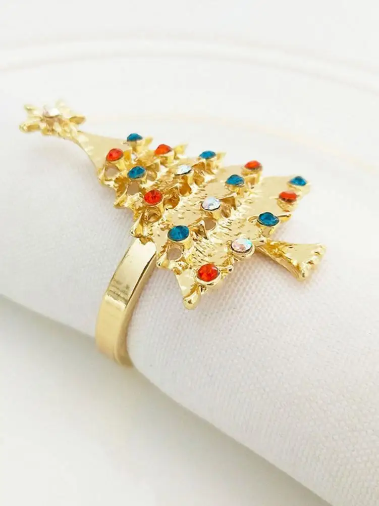 НОВАЯ РОЖДЕСТВЕНСКАЯ салфетка в форме рождественской елки пряжка кольцо