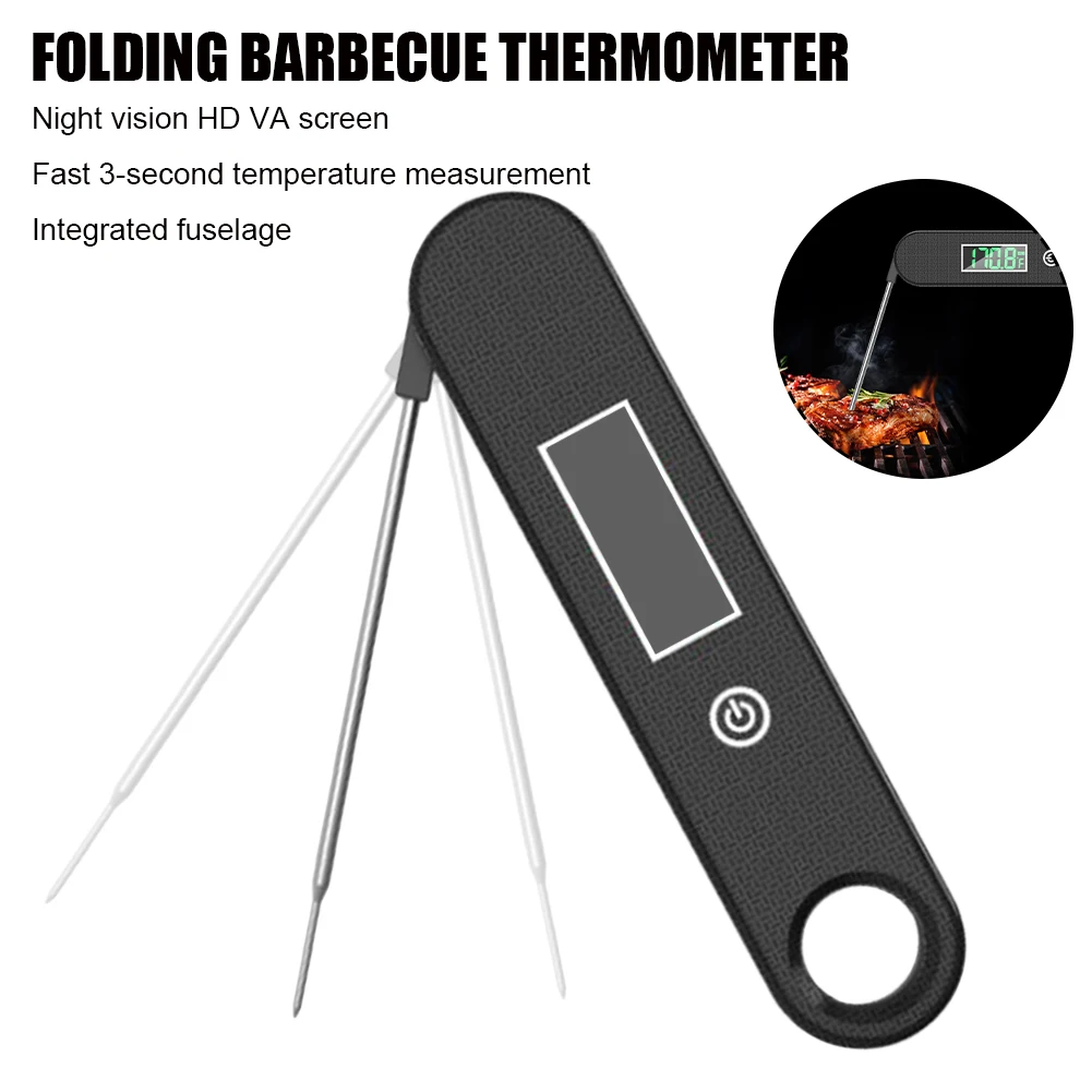 

Food Thermometer Digital Kitchen Thermometer Stainless Steel Probe BBQ Meat Milk Cooking Tool Auto Off Waterproof Kitchen Gadget