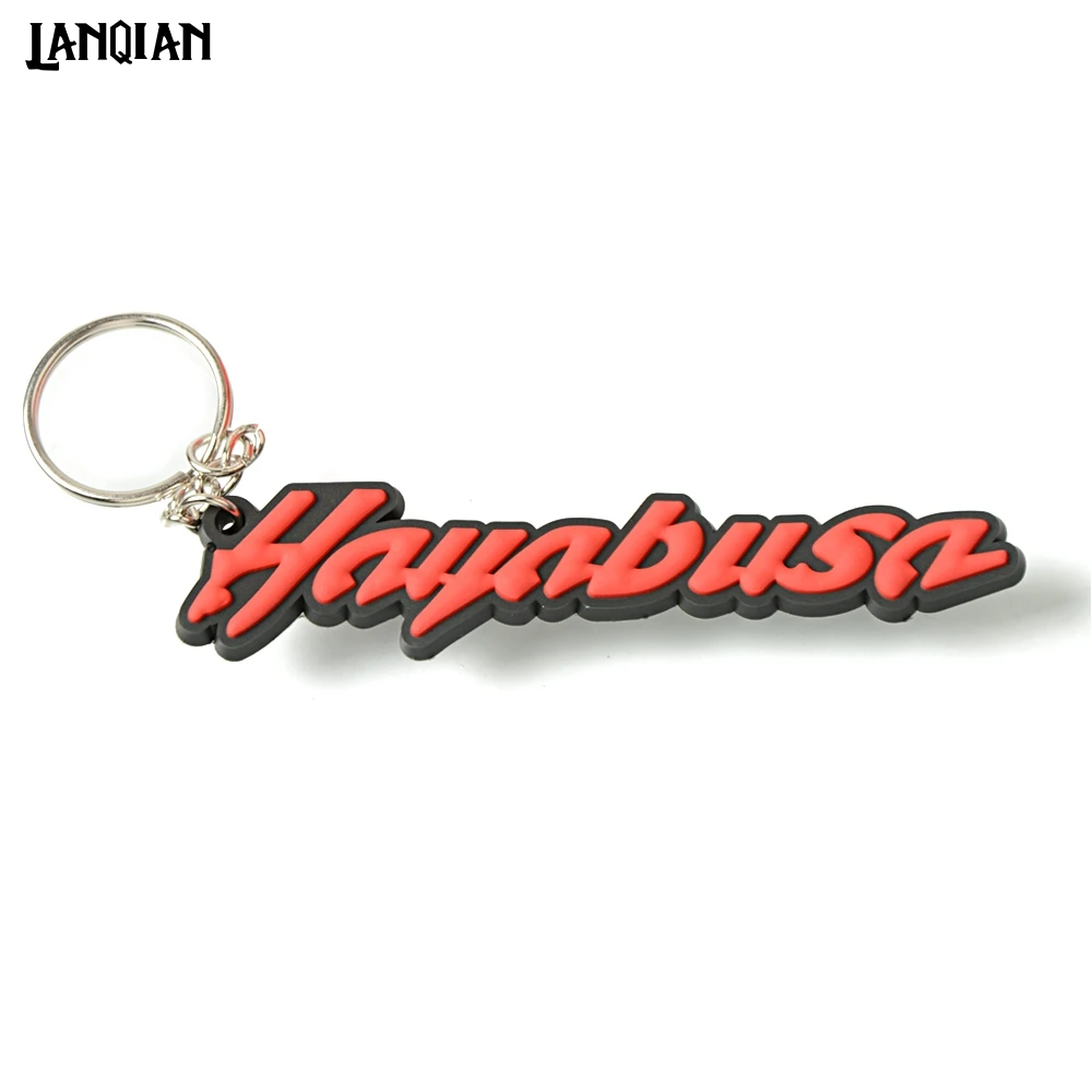 keychain C Red Ключи от мотоцикла Embryo неразрезанный брелок мотоцикл креативный брелок Мягкая резиновая цепь для suzuki GSXR1300 hayabusa GSX1300R - Цвет: keychain C Red