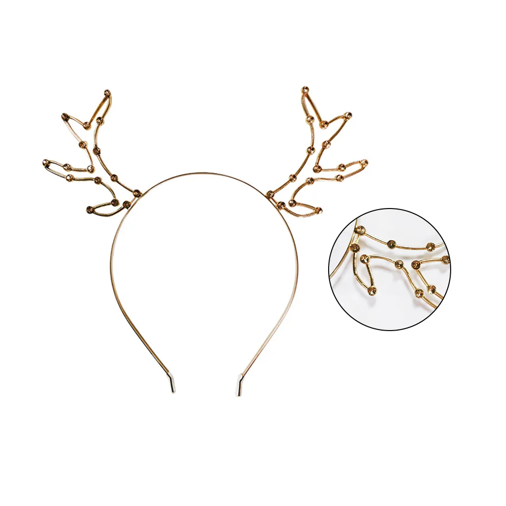 Повязка на голову с хрустальными кошачьими ушками повязка для волос оленями