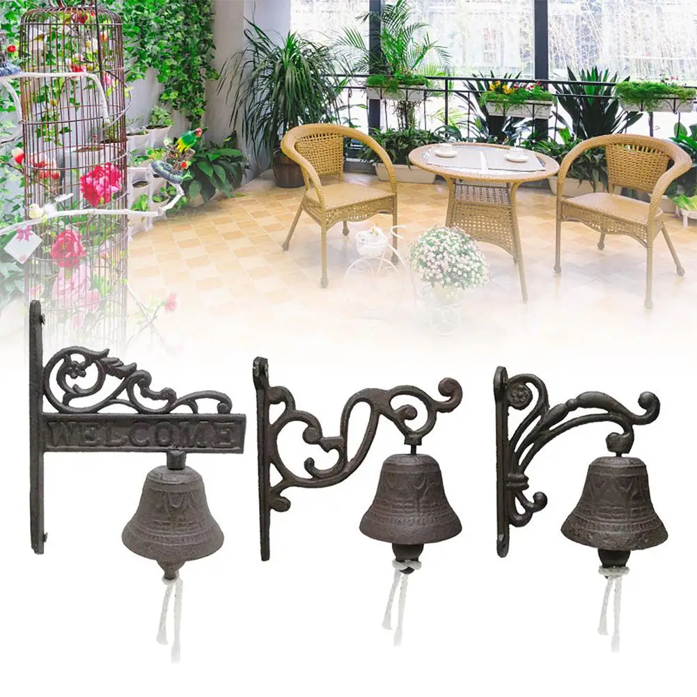 1/3 шт. высокое качество чугун Винтаж коричневый дверной звонок настенный Добро