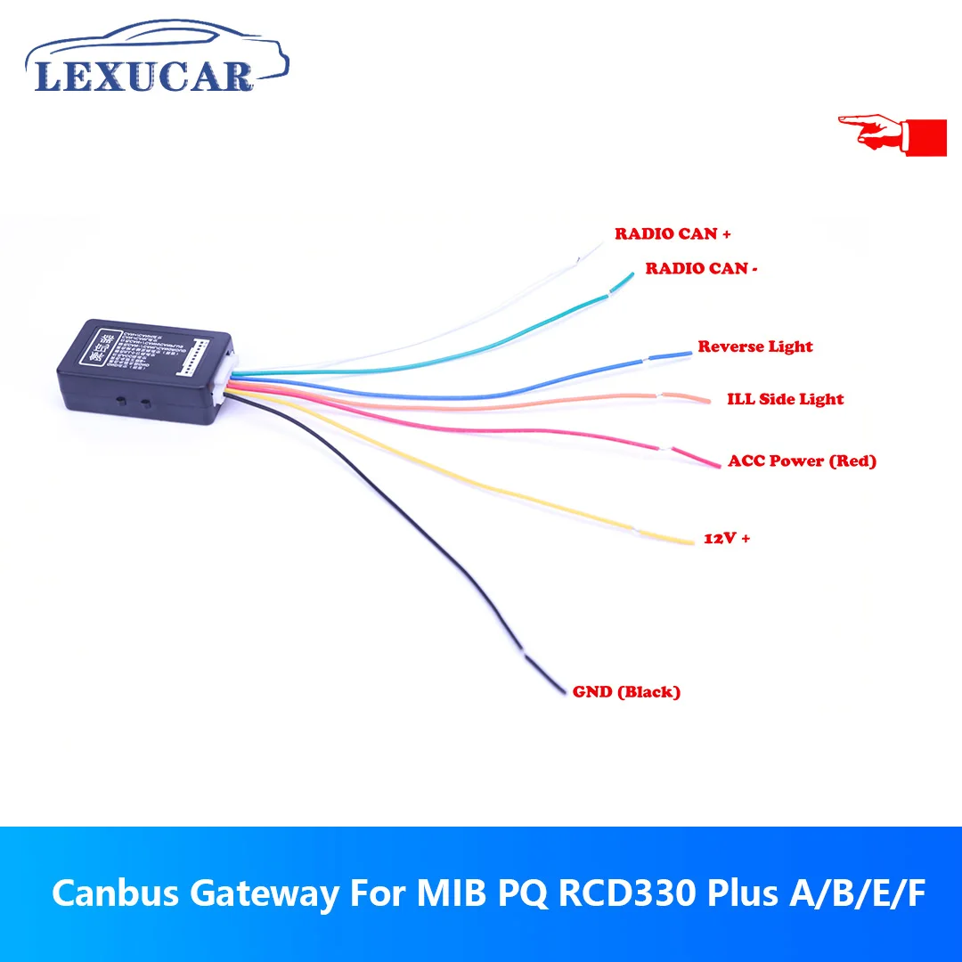 Интерфейс LEXUCAR CAN портной эмулятор декодера для PQ MIB RCD330 Plus 187A/B/E/F VW Golf Jetta MK5 MK6 Passat