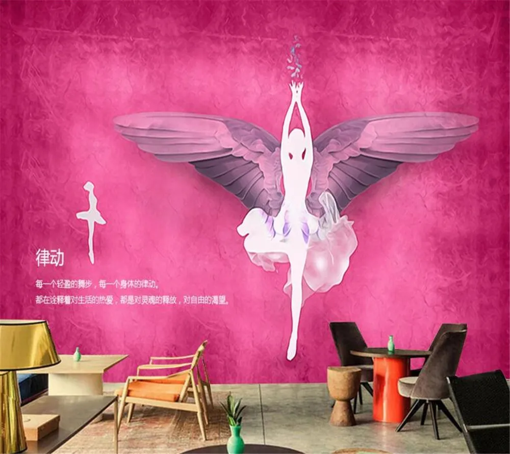 Milofi производители пользовательские обои росписи 3D танец йога балет девушка