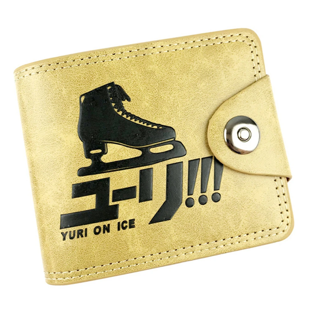 

Bifold PU Hidden Discount Wallet Anime YurI!!! on Ice Men's Leather Note Compartment Coin Photo Credit Cards Holder Purses