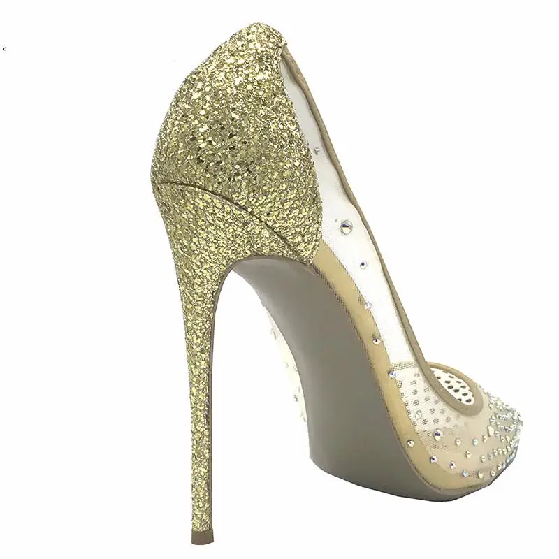 SONGLE/магазин со стразами пикантные туфли-лодочки на высоком каблуке с красной