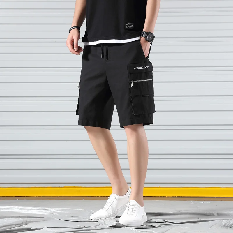 Мужские шорты TFETTERS в стиле сафари до колена летние прямые низкие однотонные