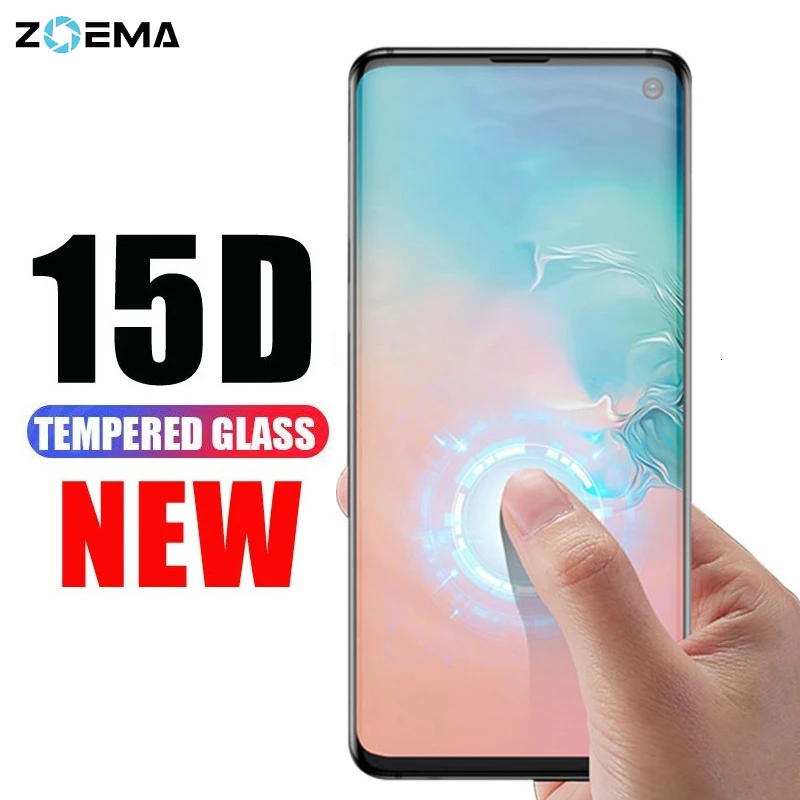 Защитное стекло закаленное 3d с полным покрытием для Samsung Galaxy S10 S10e S9 S8 Plus S7 Note 8 9 10 Pro