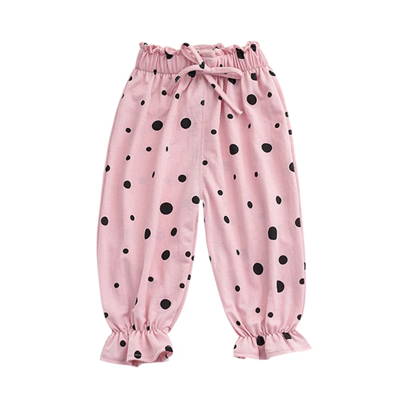 Летние брюки для девочек детские летние модели модные свободные повседневные из