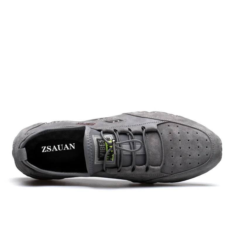 

ZSAUAN Autumn Spring Genuine Pigskin Leather Soft Men Loafers Lightweight Mens Flats Portable Casual Male Sneakers